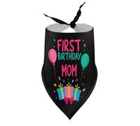 Pañuelos para Perro, Primer cumpleaños, como Regalo de mamá, Baberos de Cuello en V para Cachorro, Bufanda Triangular Ajustable, Accesorios para Cachorros pequeños, medianos y Grandes, Gatos