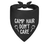 Pañuelos para Perros 30X70Cm Camp Hair No Me Importa Negro Triángulo Baberos Bufandas Ajustable Bufanda De Mascota Baberos Triangulares para Gatos Perros Grandes Medianos Pequeños