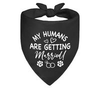 Pañuelos para Perros 30X70Cm Mis Humanos Se Van A Casar Negros Bufanda De Mascota Bandana Collar Lavable Pañuelo para Perros Y Gatos para Gatos Perros Grandes Medianos Pequeños