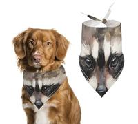 Pañuelos para Perros Acuarela Mapache Animal Bufanda Peto Pañuelo para Perro Large: 70 * 30 CM