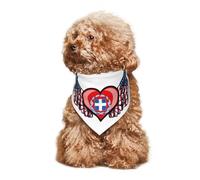 Pañuelos para Perros ala De La Bandera Estadounidense con El Escudo De Armas De Grecia. Bufanda Triangular Bandanas De Perros Ajustable Triangulares para Mascotas para Mascotas Gatos