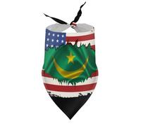 Pañuelos para Perros, Bandera de Mauritania, Mauritania, amabilidad, Cachorros, Mascotas, Baberos de Cuello en V, Bufanda Triangular, pañuelo Ajustable, Accesorios para Cachorros y Gatos pequeños, me