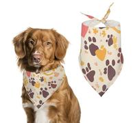 Pañuelos para Perros Colorful Dog Cat Paws Bufanda Peto Pañuelo para Perro Large: 70 * 30 CM