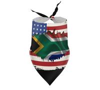 Pañuelos para Perros con Bandera de América, Sudáfrica y África, Baberos de Cuello en V para Cachorros y Mascotas, Bufanda Triangular Ajustable, Accesorios para Cachorros y Gatos pequeños, medianos y
