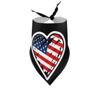 Pañuelos para Perros con Bandera de Estados Unidos, corazón, Cachorro, Mascota, Baberos de Cuello en V, Bufanda Triangular, pañuelo Ajustable, Accesorios para Cachorros pequeños, medianos y Grandes,