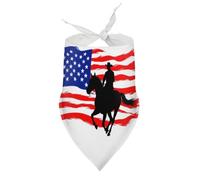 Pañuelos para Perros con Bandera de Estados Unidos, diseño de Vaquero, con Cuello en V, Bufanda Triangular Ajustable, Accesorios para Cachorros y Gatos pequeños, medianos y Grandes