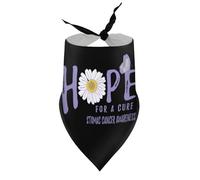 Pañuelos para Perros con diseño de Flores y Texto Esperanza de una Cura para el cáncer de estómago, Baberos de Cuello en V para Cachorros y Mascotas, Bufanda Triangular Ajustable, Accesorios para c