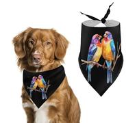 Pañuelos para Perros con Estampado de pinzones de Gould en Acuarela, novedosos pañuelos Triangulares para Cachorros, para Perros pequeños, medianos y Grandes, Gatos y Conejos.