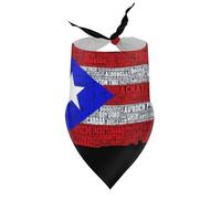 Pañuelos para Perros con la Bandera de Puerto Rico y Ciudades, Baberos de Cuello en V para Cachorros, Bufanda Triangular Ajustable, Accesorios para Cachorros y Gatos pequeños, medianos y Grandes.