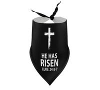 Pañuelos para Perros con Texto Él ha resucitado, Cruz, Lucas, Cristiano, Jesús, Cachorro, Mascota, Baberos de Cuello en V, Bufanda Triangular, pañuelo Ajustable, Accesorios para Cachorros y Gatos p