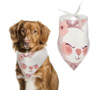 Pañuelos para Perros Cute Bunny Rabbit Bufanda Peto Pañuelo para Perro Large: 70 * 30 CM