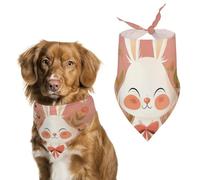 Pañuelos para Perros Cute Bunny Rabbit Bufanda Peto Pañuelo para Perro Large: 70 * 30 CM