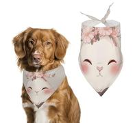 Pañuelos para Perros Cute Bunny Rabbit Bufanda Peto Pañuelo para Perro Large: 70 * 30 CM
