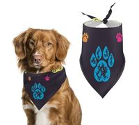 Pañuelos para Perros Dog Paw Prints Textura Animal Bufanda Peto Pañuelo para Perro Large: 70 * 30 CM
