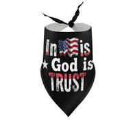 Pañuelos para Perros en God is Trust, Baberos de Cuello en V para Cachorros y Mascotas, Bufanda Triangular Ajustable, Accesorios para Cachorros y Gatos pequeños, medianos y Grandes.