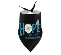 Pañuelos para Perros Esperanza de una Cura, concienciación sobre la Diabetes Ocular, Flores, Baberos de Cuello en V para Cachorros y Mascotas, Bufanda Triangular Ajustable, Accesorios para Cachorro