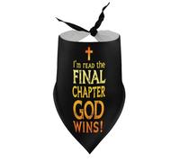 Pañuelos para Perros Estoy Leyendo el capítulo Final, Dios GANA, Baberos de Cuello en V para Cachorros, Bufanda Triangular Ajustable, Accesorios para Cachorros y Gatos pequeños, medianos y Grandes.