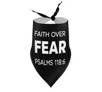 Pañuelos para Perros Fe sobre el Miedo Salmos 118: 6, Cita inspiradora, Baberos de Cuello en V para Cachorros y Mascotas, Bufanda Triangular Ajustable, Accesorios para Cachorros y Gatos pequeños, m