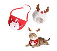 Pañuelos para Perros, Gorros navideños de Cuernos, Disfraces navideños Suaves para Gatos pequeños y medianos, Ideales para el hogar, Las Fiestas y la Nochevieja