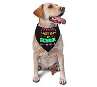 Pañuelos para Perros Happy Last Day of School, Bufanda para Mascotas, Babero Triangular, pañuelo Ajustable para Gatos, Accesorios para Cachorros pequeños, medianos y Grandes