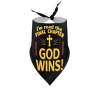 Pañuelos para Perros He leído el capítulo Final ¡Dios GANA!. Baberos Cruzados con Cuello en V para Mascotas, Bufanda Triangular Ajustable, Accesorios para Cachorros pequeños, medianos y Grandes.