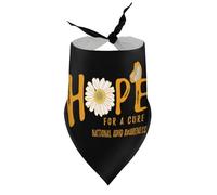 Pañuelos para Perros Hope for A Cure, Conciencia Nacional sobre el TDAH, Flores, Baberos de Cuello en V para Cachorros y Mascotas, Bufanda Triangular, pañuelo Ajustable, Accesorios para Cachorros y g