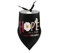 Pañuelos para Perros Hope for A Cure, concienciación sobre el cáncer de Cabeza y Cuello, Flores, Baberos de Cuello en V para Cachorros y Mascotas, Bufanda Triangular, pañuelo Ajustable, Accesorios pa