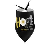 Pañuelos para Perros Hope for A Cure, concienciación sobre la sordera, Flores sociales, Baberos de Cuello en V para Cachorros y Mascotas, Bufanda Triangular, pañuelo Ajustable, Accesorios para cachor