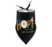 Pañuelos para Perros Hope for A Cure, concientización sobre Las minorías, Flores, Baberos de Cuello en V para Cachorros y Mascotas, Bufanda Triangular Ajustable, Accesorios para Cachorros y Gatos peq