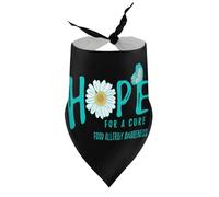 Pañuelos para Perros Hope for A Cure FoodAwareness Flower Puppy Pet Baberos de Cuello en V Bufanda Triangular Pañuelo Ajustable Accesorios para Cachorros y Gatos pequeños, medianos y Grandes