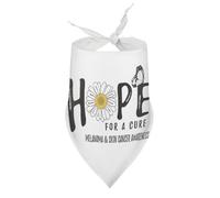 Pañuelos para Perros Hope for A Cure Melanoma & Skin Cancer Awareness Flower Puppy Pet Baberos de Cuello en V Bufanda Triangular Pañuelo Ajustable Accesorios para Cachorros pequeños, medianos y Grand