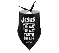 Pañuelos para Perros Jesús Camino Verdad Vida Juan 14:6 Cristiano Cachorro Mascota Baberos de Cuello en V Bufanda Triangular Pañuelo Ajustable Accesorios para Cachorros pequeños, medianos y Grandes G