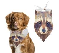Pañuelos para Perros Mapache Acuarela Bufanda Peto Pañuelo para Perro Large: 70 * 30 CM