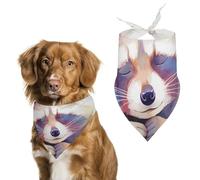 Pañuelos para Perros Mapache Acuarela Bufanda Peto Pañuelo para Perro Large: 70 * 30 CM