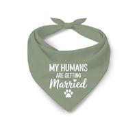 Pañuelos para Perros Mis Humanos Se Van A Casar Bandanas De Perros Ajustable Bufanda Triangular Personalizadas Triangulares para Mascotas para Fiestas Gatos Decoración