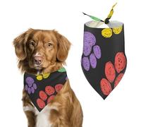 Pañuelos para Perros Paw Prints Cute Dogs Paws Bufanda Peto Pañuelo para Perro Large: 70 * 30 CM
