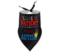 Pañuelos para Perros, por Favor, Tenga Paciencia. Tengo Conciencia sobre el Autismo (2). Baberos de Cuello en V para Cachorros y Mascotas. Bufanda Triangular Ajustable. Accesorios para Cachorros y ga