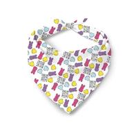 Pañuelos para Perros Relajándome con Mis Amigos En Pascua Bufanda Triangular Personalizadas Bandanas De Perros Ajustable Bufanda De Mascota para Mascotas Gatos Decoración
