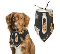 Pañuelos para Perros Set Feliz Halloween Bufanda Peto Pañuelo para Perro Large: 70 * 30 CM