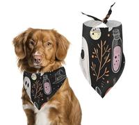 Pañuelos para Perros Set Feliz Halloween Bufanda Peto Pañuelo para Perro Large: 70 * 30 CM