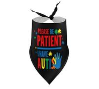 Pañuelos para Perros, Tenga Paciencia, Tengo Conciencia del Autismo, Baberos de Cuello en V para Cachorros y Mascotas, Bufanda Triangular Ajustable, Accesorios para Cachorros pequeños, medianos y gra
