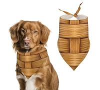 Pañuelos para Perros Textura De Cesto De Madera Bufanda Peto Pañuelo para Perro Large: 70 * 30 CM