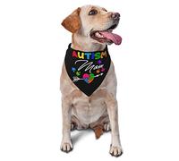 Pañuelos para Perros y mamás con Autismo Orgullosos, Bufanda para Mascotas, Babero Triangular, pañuelo Ajustable para Gatos, Accesorios para Cachorros pequeños, medianos y Grandes