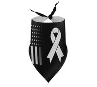 Pañuelos Vintage para Perros con Cuello en V para concientización sobre el cáncer de pulmón, Bufanda Triangular Ajustable, Accesorios para Cachorros y Gatos pequeños, medianos y Grandes.