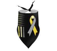 Pañuelos Vintage para Perros con diseño de concientización sobre la sordera, para Cachorros y Mascotas, con Cuello en V, Bufanda Triangular Ajustable, Accesorios para Cachorros y Gatos pequeños, medi