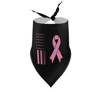 Pañuelos Vintage para Perros, concientización sobre el cáncer de útero, Baberos de Cuello en V para Cachorros y Mascotas, Bufanda Triangular Ajustable, Accesorios para Cachorros y Gatos pequeños, Med