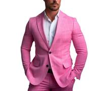 PANVER Men'S Blazer Men Banquet Temperament Trend Suit Jacket Men Regular Fit Lapels Fashion Suit Men Business Casual Comfortable Longsleeve Suit A-18 L