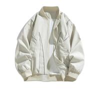 PANVER Men'S Transitional Jacket Regular Fit Stand-Up Collar Solid Color Long-Sleeve Jackets Classic Fashion Casual Outdoorjacket G-Beige XXL