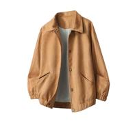 PANVER Men'S Transitional Jacket Regular Fit With Pockets Solid Color Long-Sleeve Jackets Classic Fashion Casual Outdoorjacket B-Coffee XXL