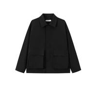 PANVER Men'S Transitional Jacket Youth Personality Trend Baseballjacket Regular Fit Sport Casual Long-Sleeve Jackets E-Black 4XL